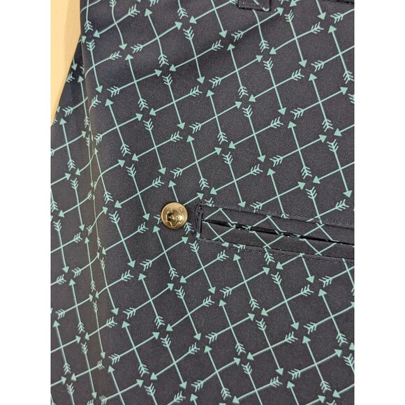 Brand New Greyson Golf Tour Men’s Montauk Shorts Navy Blue Arrow Print Size 38 - Picture 5 of 8